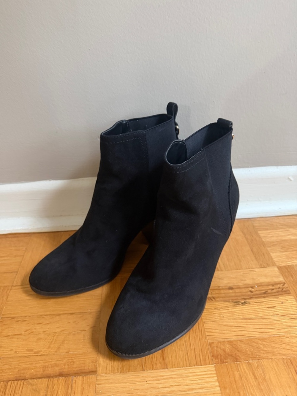 Women's Black Ankle Booties - Classic Suede